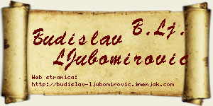 Budislav LJubomirović vizit kartica